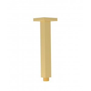 Eden Square Brushed Gold Ceiling Shower Arm 310mm